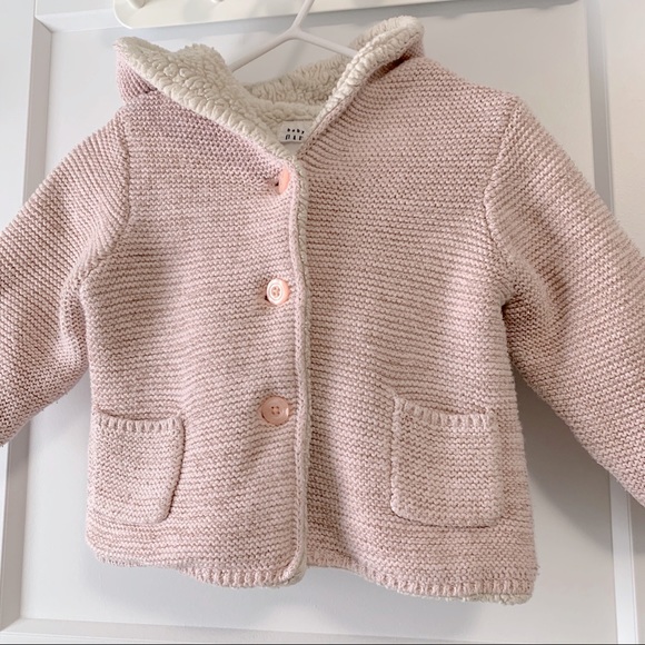 GAP Baby Pink Brannan Bear Sherpa-Lined Sweater - Picture 10 of 11